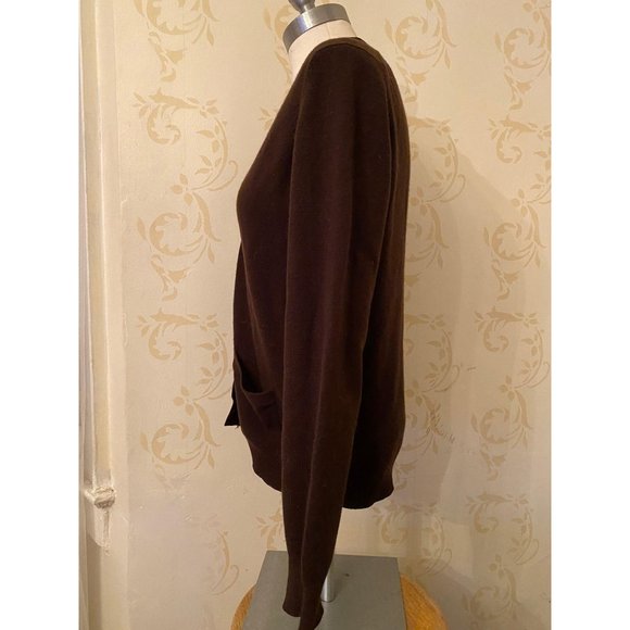 Vintage Lyle & Scott 100% Pure Cashmere Cardigan Sweater - Picture 2 of 3